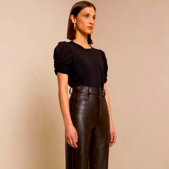 A.L.C. Kati Cotton Tee in Black. Size M - Picture 2 of 6